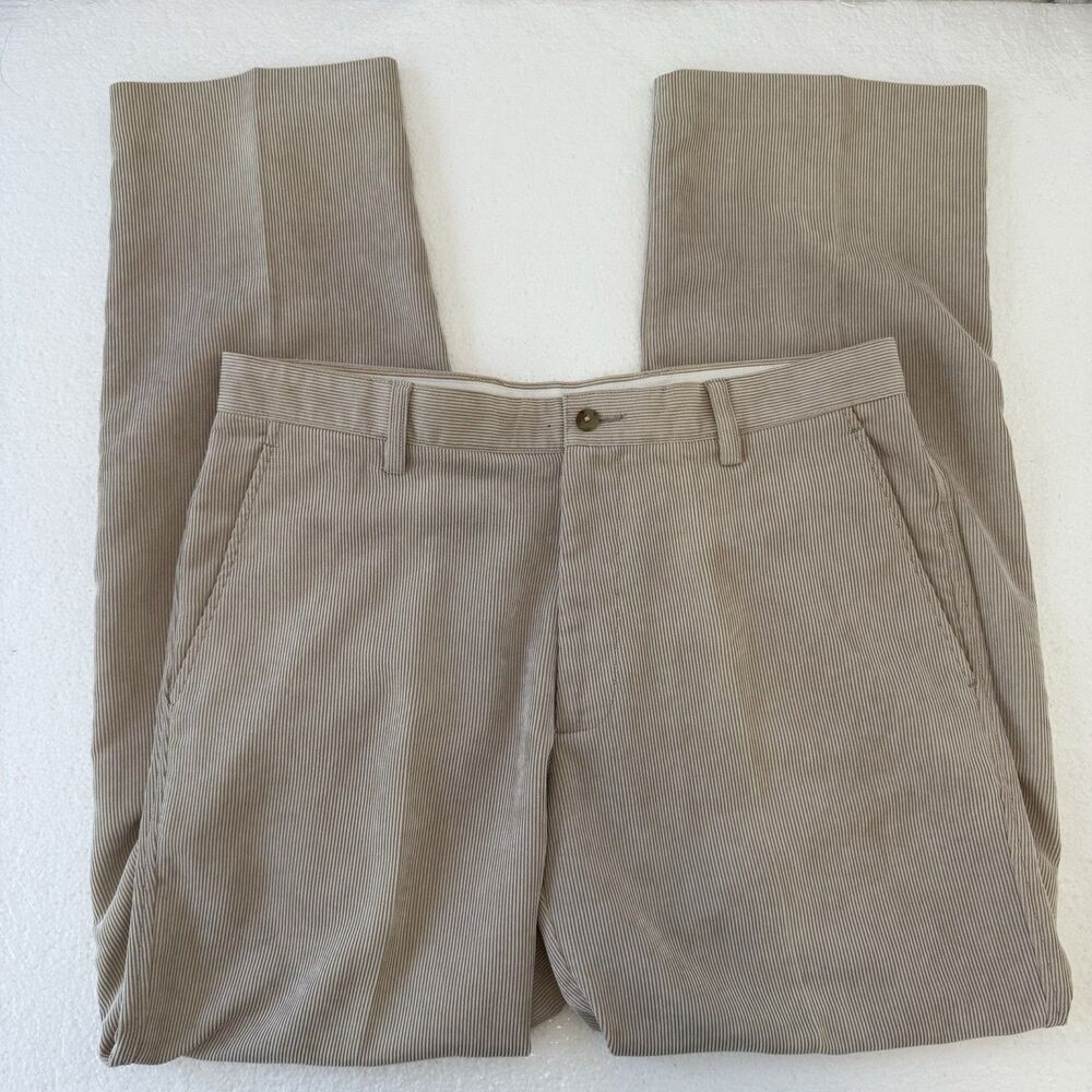 FootJoy Corduroy Pants 34x32 Beige Flat Front Straight Leg FJ Men's Pants 34"